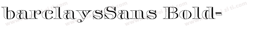 barclaysSans Bold字体转换